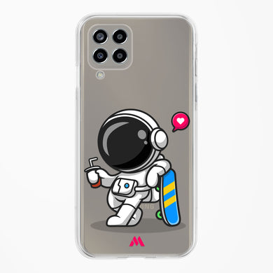 Space Boarding Crystal Clear Transparent Case-(Samsung)