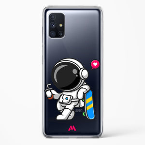 Space Boarding Crystal Clear Transparent Case-(Samsung)