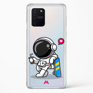 Space Boarding Crystal Clear Transparent Case-(Samsung)