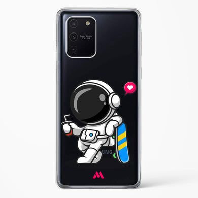 Space Boarding Crystal Clear Transparent Case-(Samsung)