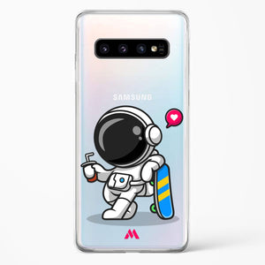 Space Boarding Crystal Clear Transparent Case-(Samsung)