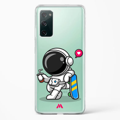 Space Boarding Crystal Clear Transparent Case-(Samsung)