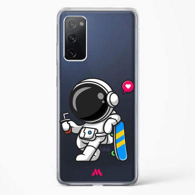 Space Boarding Crystal Clear Transparent Case-(Samsung)