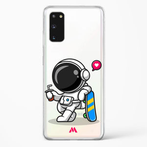 Space Boarding Crystal Clear Transparent Case-(Samsung)