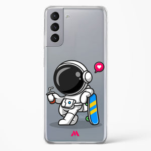 Space Boarding Crystal Clear Transparent Case-(Samsung)