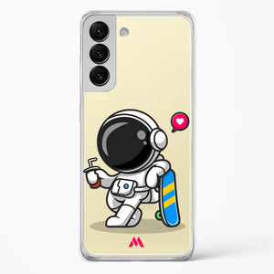 Space Boarding Crystal Clear Transparent Case-(Samsung)