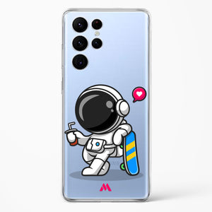 Space Boarding Crystal Clear Transparent Case-(Samsung)