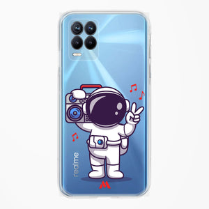 Space Grooving Crystal Clear Transparent Case-(Realme)
