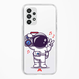 Space Grooving Crystal Clear Transparent Case-(Samsung)