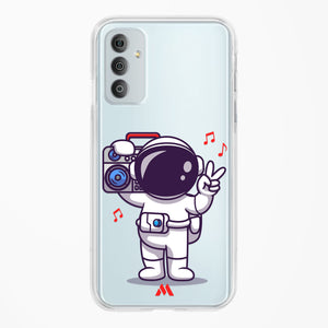 Space Grooving Crystal Clear Transparent Case-(Samsung)