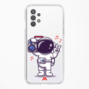 Space Grooving Crystal Clear Transparent Case-(Samsung)