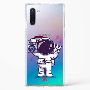 Space Grooving Crystal Clear Transparent Case-(Samsung)