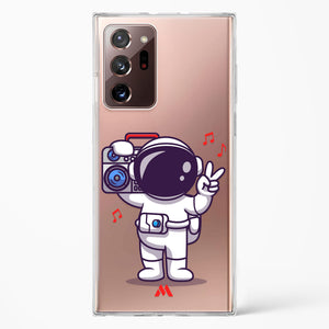 Space Grooving Crystal Clear Transparent Case-(Samsung)