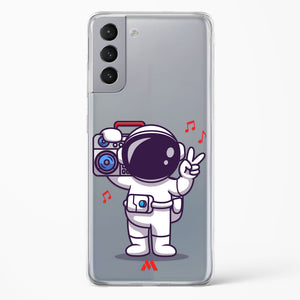 Space Grooving Crystal Clear Transparent Case-(Samsung)