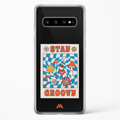 Stay Groovy Crystal Clear Transparent Case-(Samsung)