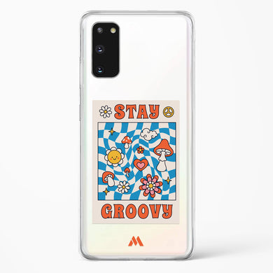 Stay Groovy Crystal Clear Transparent Case-(Samsung)