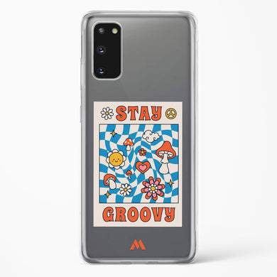 Stay Groovy Crystal Clear Transparent Case-(Samsung)