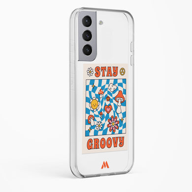 Stay Groovy Crystal Clear Transparent Case-(Samsung)
