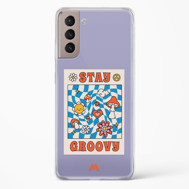 Stay Groovy Crystal Clear Transparent Case-(Samsung)