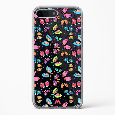 Stickered Butterflies Crystal Clear Transparent Case-(Apple)
