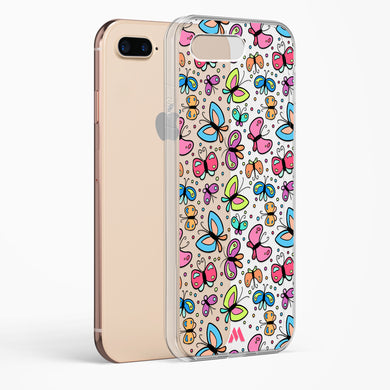 Stickered Butterflies Crystal Clear Transparent Case (Apple)