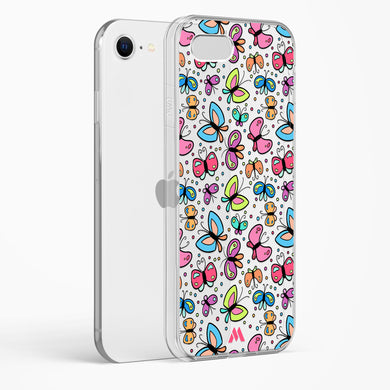 Stickered Butterflies Crystal Clear Transparent Case (Apple)