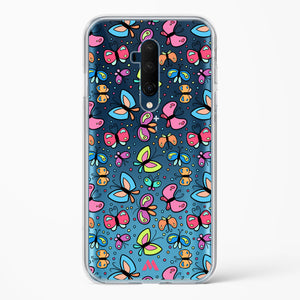 Stickered Butterflies Crystal Clear Transparent Case-(OnePlus)