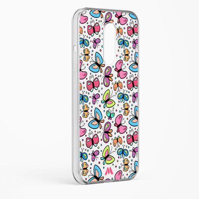 Stickered Butterflies Crystal Clear Transparent Case-(OnePlus)