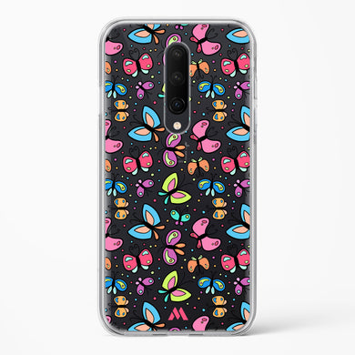 Stickered Butterflies Crystal Clear Transparent Case-(OnePlus)