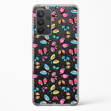 Stickered Butterflies Crystal Clear Transparent Case-(Samsung)