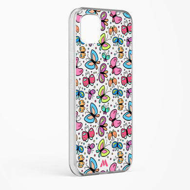 Stickered Butterflies Crystal Clear Transparent Case-(Samsung)