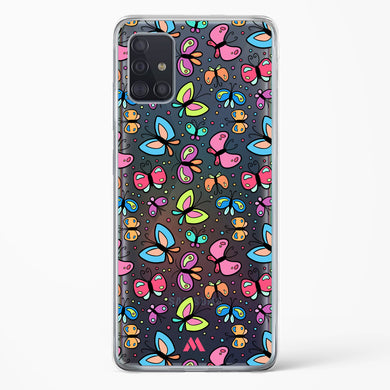 Stickered Butterflies Crystal Clear Transparent Case-(Samsung)