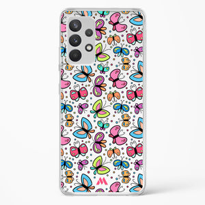 Stickered Butterflies Crystal Clear Transparent Case-(Samsung)