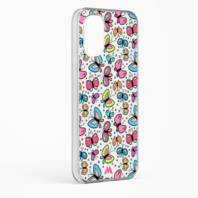 Stickered Butterflies Crystal Clear Transparent Case-(Samsung)
