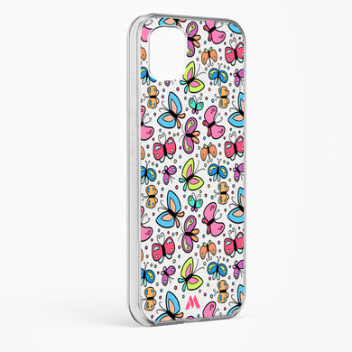 Stickered Butterflies Crystal Clear Transparent Case-(Samsung)