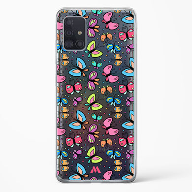 Stickered Butterflies Crystal Clear Transparent Case-(Samsung)