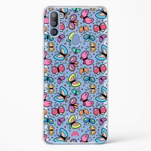 Stickered Butterflies Crystal Clear Transparent Case-(Samsung)