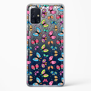 Stickered Butterflies Crystal Clear Transparent Case-(Samsung)