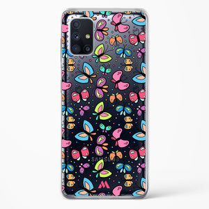Stickered Butterflies Crystal Clear Transparent Case-(Samsung)