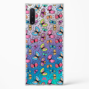 Stickered Butterflies Crystal Clear Transparent Case-(Samsung)
