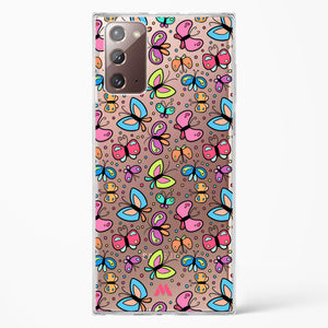 Stickered Butterflies Crystal Clear Transparent Case-(Samsung)