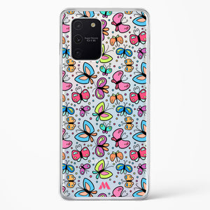 Stickered Butterflies Crystal Clear Transparent Case-(Samsung)