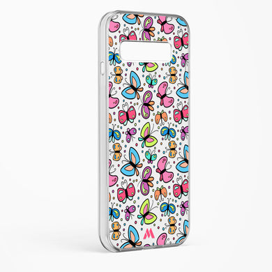 Stickered Butterflies Crystal Clear Transparent Case-(Samsung)
