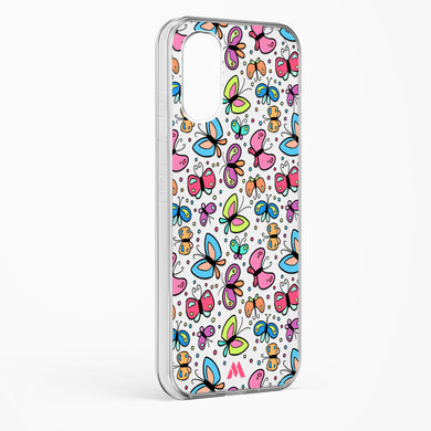 Stickered Butterflies Crystal Clear Transparent Case-(Samsung)