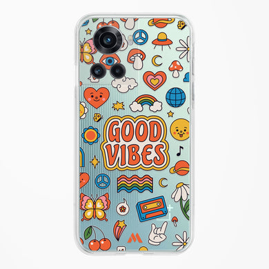 Stickered Good Vibes Crystal Clear Transparent Case (OnePlus)