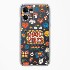 Stickered Good Vibes Crystal Clear Transparent Case (Oppo)