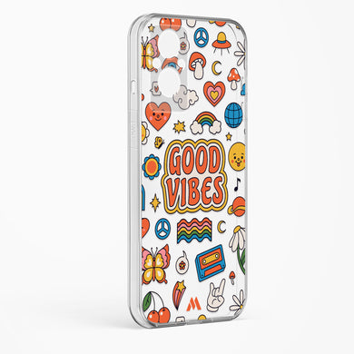 Stickered Good Vibes Crystal Clear Transparent Case (Oppo)