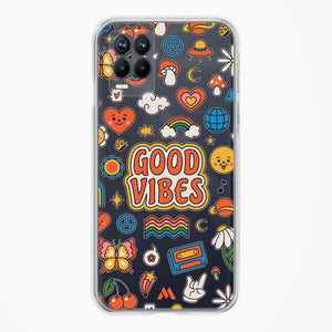 Stickered Good Vibes Crystal Clear Transparent Case-(Realme)