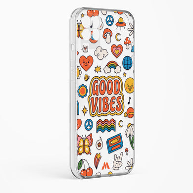 Stickered Good Vibes Crystal Clear Transparent Case-(Realme)