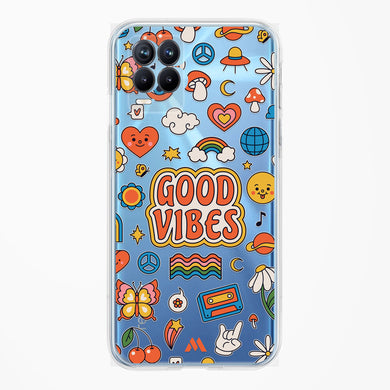 Stickered Good Vibes Crystal Clear Transparent Case-(Realme)